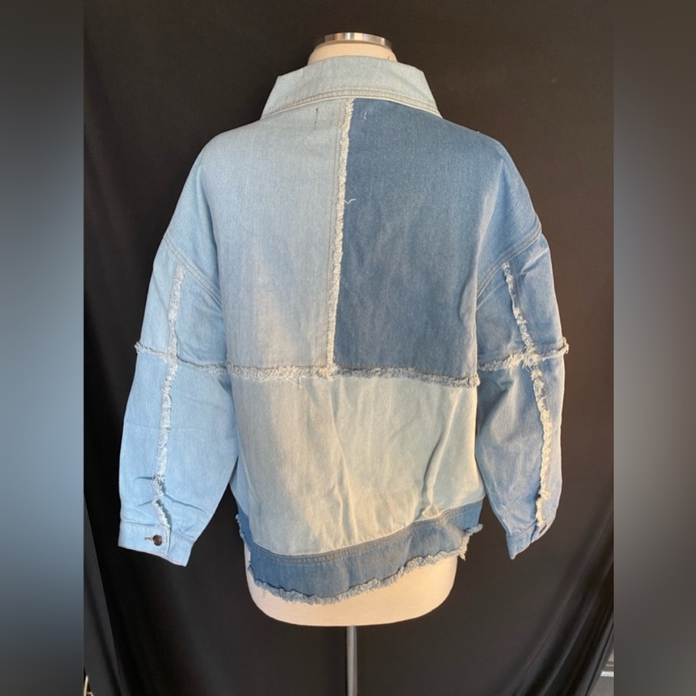 Women’s Patchwork Denim Jacket Small - image 2